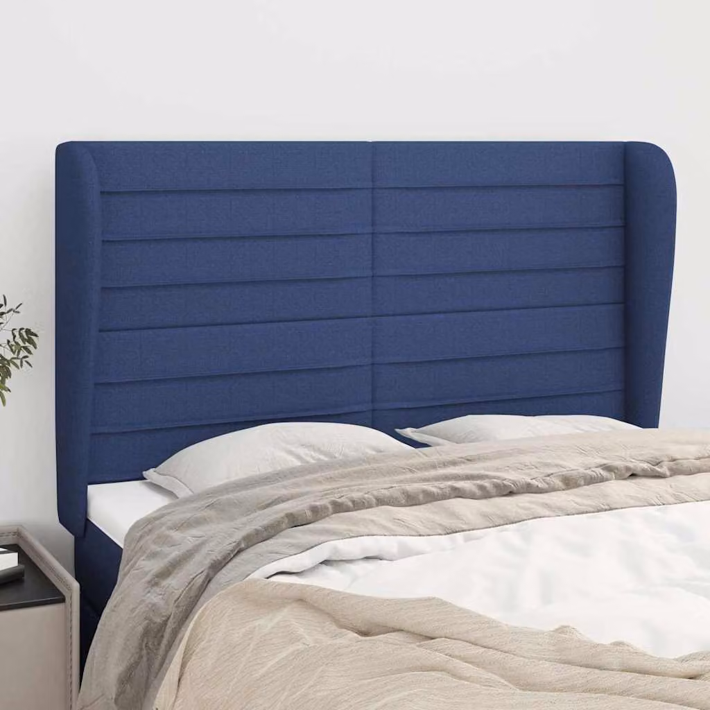 Testiera ad Orecchio vidaXL in Tessuto Blu L: 147 cm, P: 23 cm, H: 118/128 cm – 1