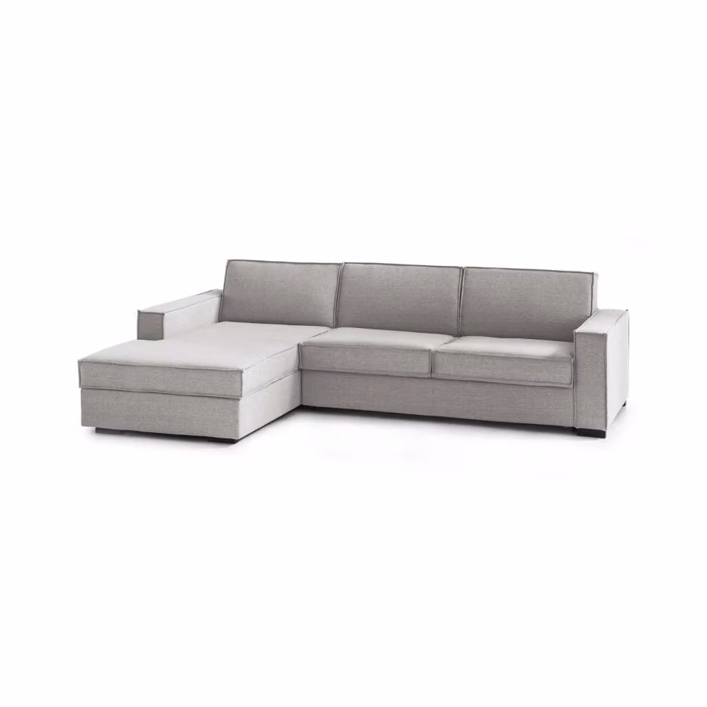 Divano Letto Albenga Talamo Italia con Penisola Sfoderabile Grigio L/P/H: 260 x 95 x 45 cm – 2