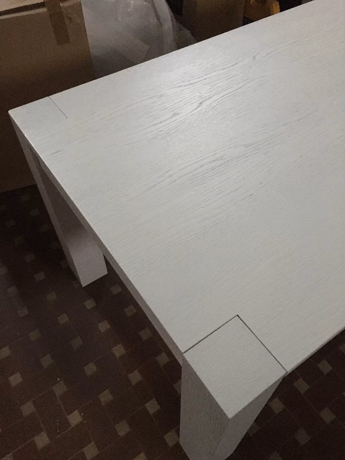 Tavolo rettangolare allungabile in rovere laccato bianco Mobili 2G L: 160 cm, P: 90 cm, H: 78 cm – 2