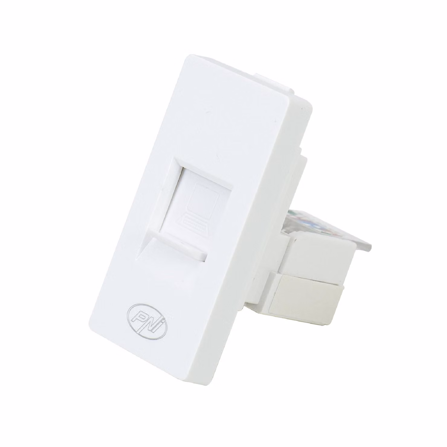 Prese modulari RJ45M PNI per connessione Internet, compatibili con standard CAT5 e CAT6, da incasso, colore bianco