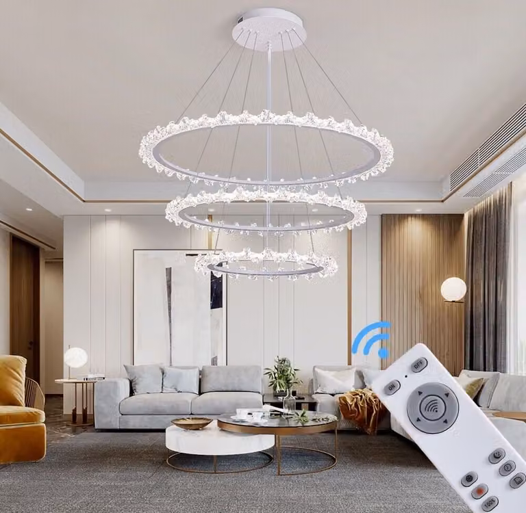 Plafoniera LED, telecomando/app mobile, colore della luce regolabile, LED integrato, bianco caldo o freddo, colore della luce e luminosità regolabili, controllabile con app (TY1811-468 bianco)