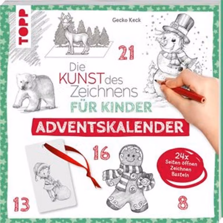 L'arte del disegno per bambini Calendario dell'Avvento
