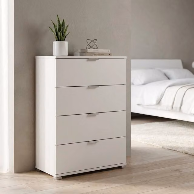 Cassettiera 4 cassetti in Legno Composito cm 60x38x85 - SCOTTIE