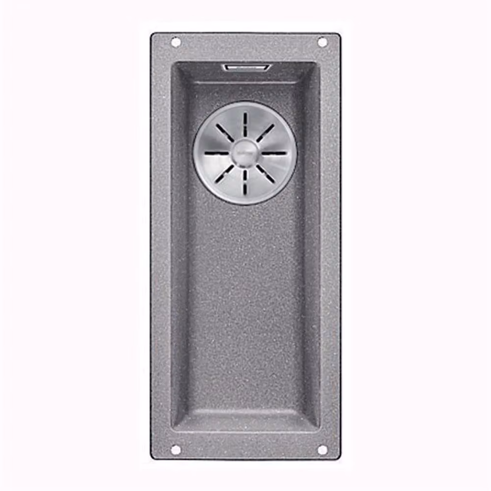 BLANCO SUBLINE 160-U, SILGRANIT® PuraDur®, alluminio metallizzato, senza telecomando di scarico