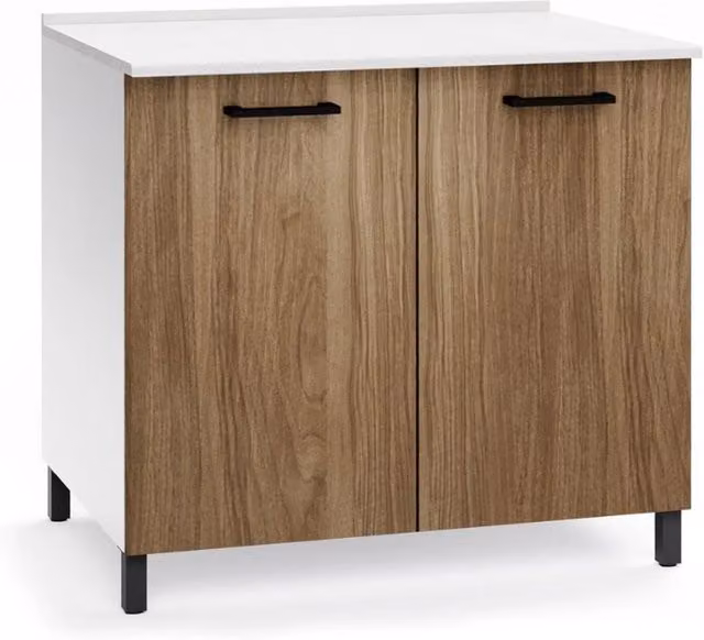 Base cucina due ante 80x50x85H colore noce naturale