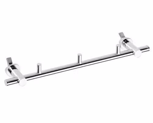 Porta asciugamani Bemeta RAWELL per elemento riscaldante con appendini 35 cm lucido