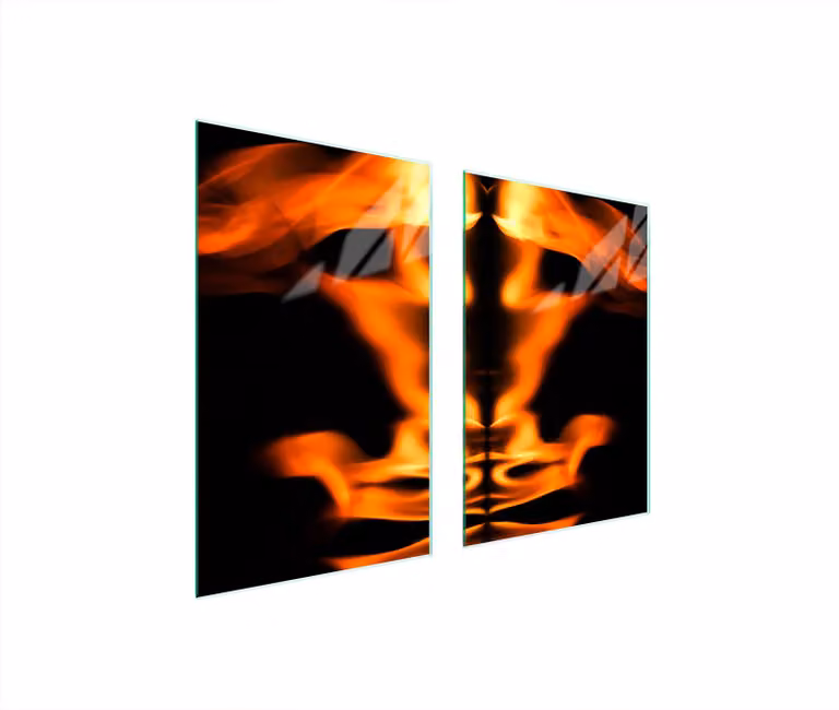 Piastra Di Protezione In Vetro Per La Cucina 65X52 Fuoco