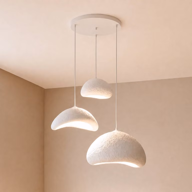 Lampada a sospensione LUNA Opviq, dimmerabile, Bianco / Opale, Soggiorno / Sala da pranzo, Plastica, Moderno, Lampada a sospensione