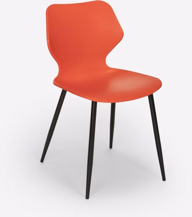 Sedia in metallo polipropilene design moderno sala da pranzo ristorante Ladysmith - Rosso