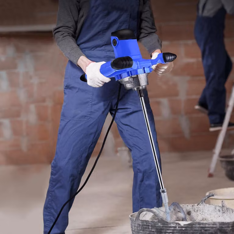 Miscelatori per malta e cemento - Frullatore elettrico da 550 W - Regolabile su 6 velocità - Miscelatore manuale - Attrezzo portatile per la miscelazione, ideale per cantieri edili