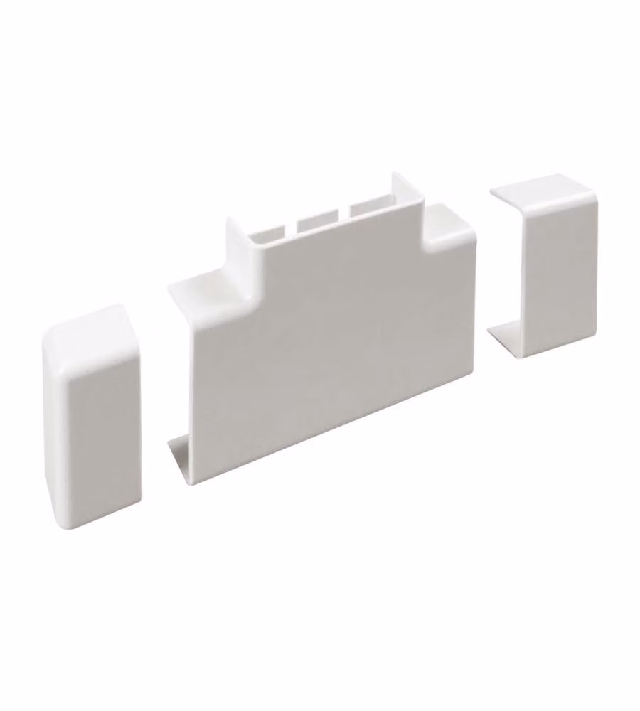 POLY POOL Giunto a T per canale 60x20mm bianco 3 vie certificato IMQ