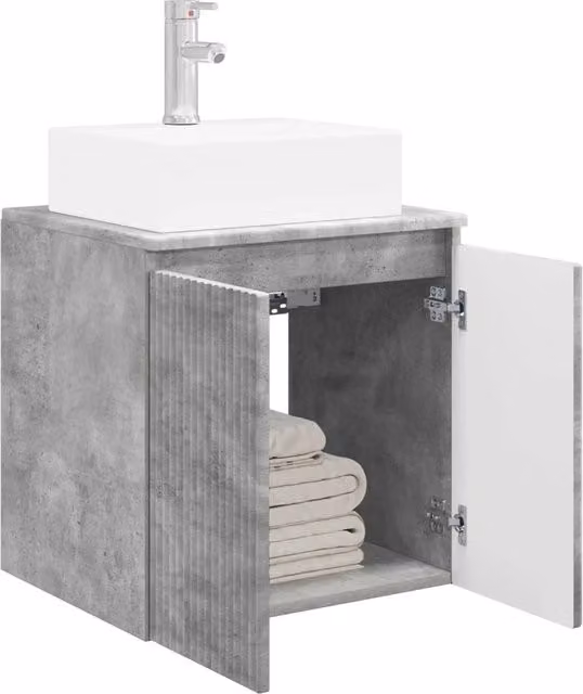 Mobile Lavabo | Armadio Lavabo da Parete Grigio Cemento 49,5 x 41 x 62,5 cm