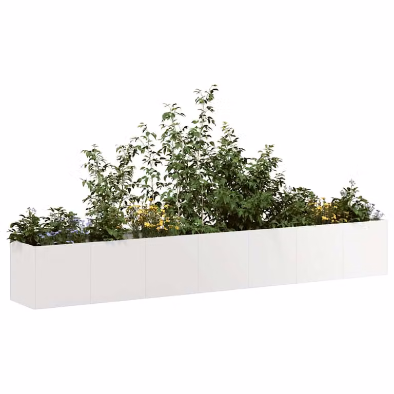 Fioriera vidaXL in acciaio inox silver L: 280 cm, P: 40 cm, H: 40 cm