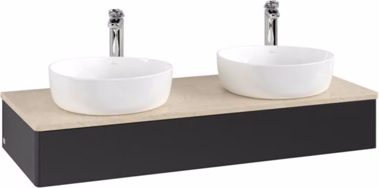 Mobiletto V&B senza struttura frontale Antao 120x19x50cm, HL, WBP botti., bla m Lac