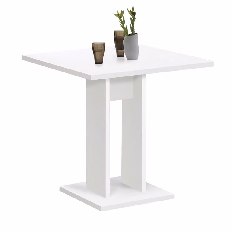 FMD mobili tavolo da pranzo a colonna 70 x 70 x 75 cm tavolo da cucina bianco per cucine strette