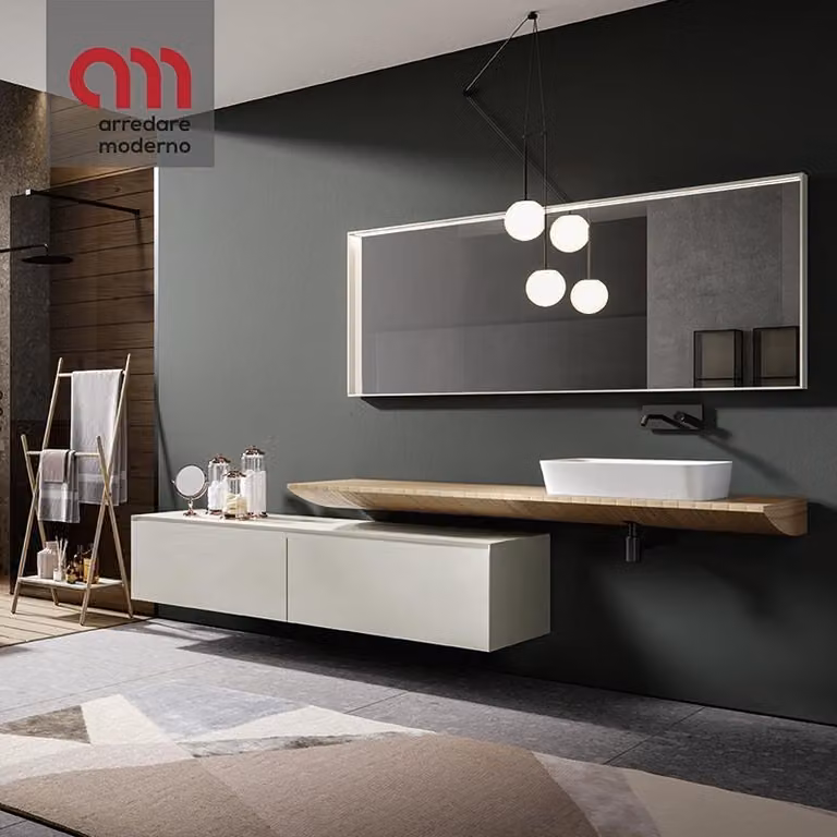 Specchio Con Telaio in Alluminio e LED Edoné