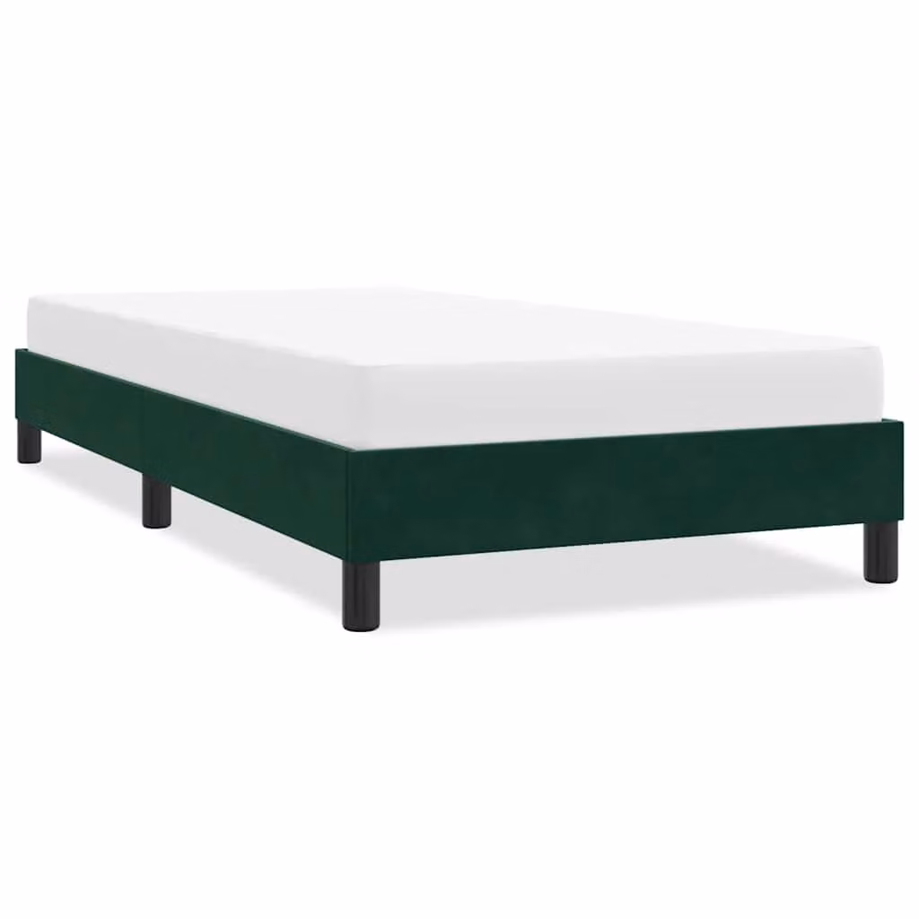 Giroletto vidaXL in velluto verde scuro senza materasso L 90 cm x P 223 cm x H 25 cm