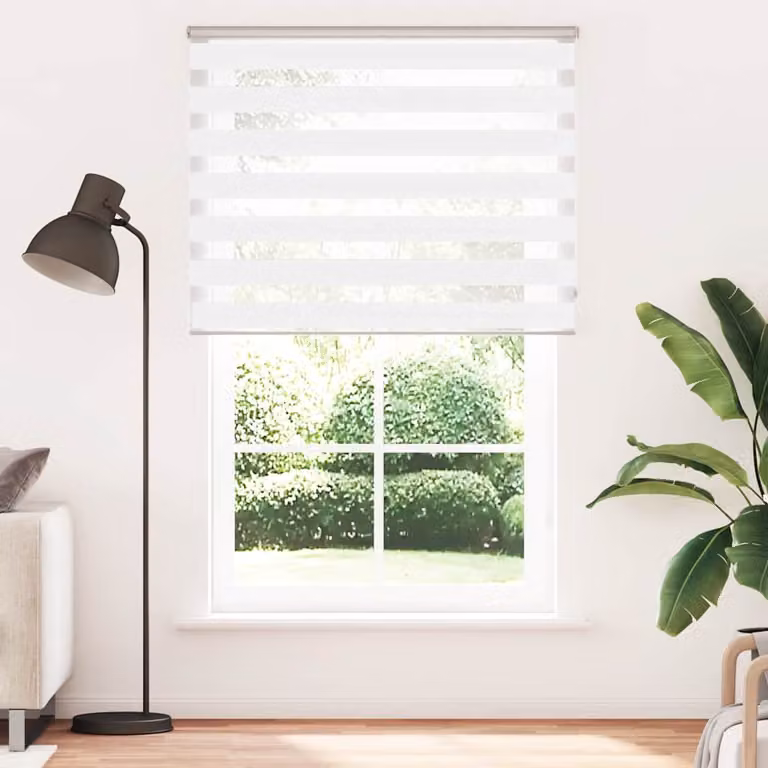 vidaXL Tenda a Rullo Zebra Larghezza Tessuto 140,9 cm Poliestere