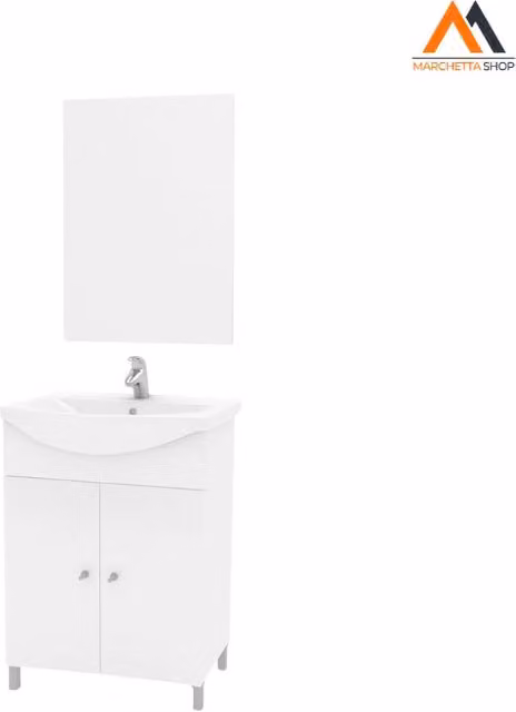Mobile bagno Best 55 Savinidue bianco L/P/H: 57 x 42,5 x 87 cm
