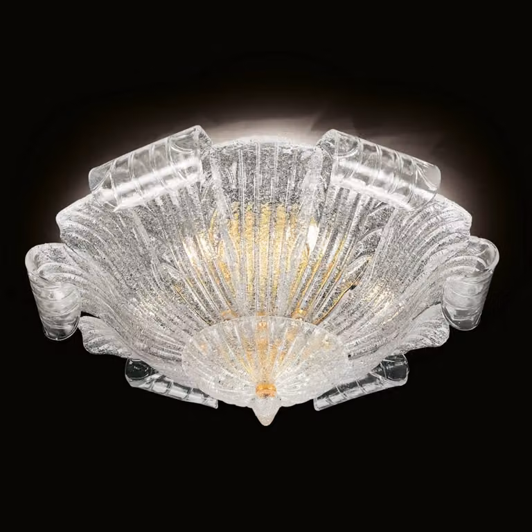 Novaresi Plafoniera soffitto TARTARUGA, dimmerabile, Chiaro / Trasparente, Soggiorno / Sala da pranzo, Metallo, Plafoniera