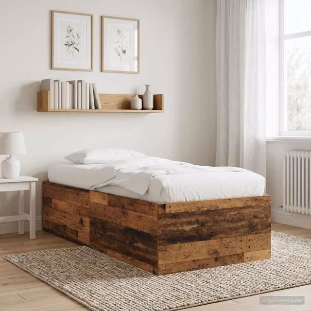 Struttura letto a pavimento vidaXL in legno color marrone L 80 x P 200 x H 45 cm
