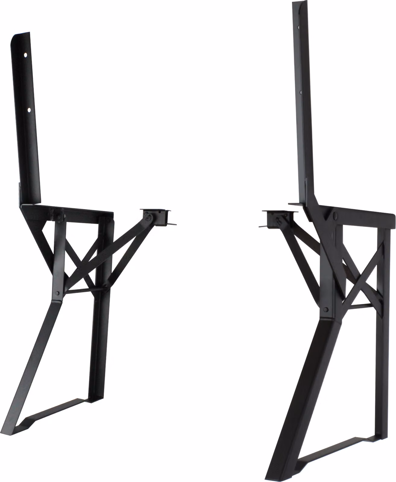 Natural Goods Berlin telaio per mobili BIERZELT, set per tenda da birra fai da te, telaio per tavolo pieghevole, telaio per panca, set per tendone, acciaio inox, H43 x L23cm - panca con schienale, nero, 2 pezzi