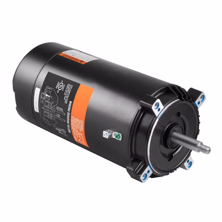 motore della pompa per piscina da 1,5 hp - telaio 56J - 115V(13,6 ampere)/230V(6,8 ampere) - 3450 giri/min - 60Hz - fattore di servizio 1,3 - condensatore 90μF/250V - rotazione CCW - motore di ricambio a flangia rotonda