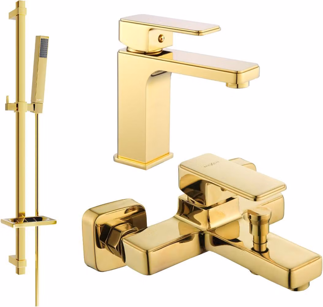 Mexen Cetus DQ77 set da bagno, dorato - 744303DQ77-50