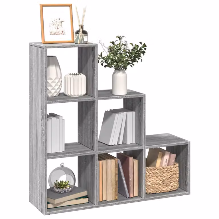 Libreria Divisorio vidaXL con 3 Ripiani, Grigio Sonoma, L 99 cm x P 29 cm x H 99 cm