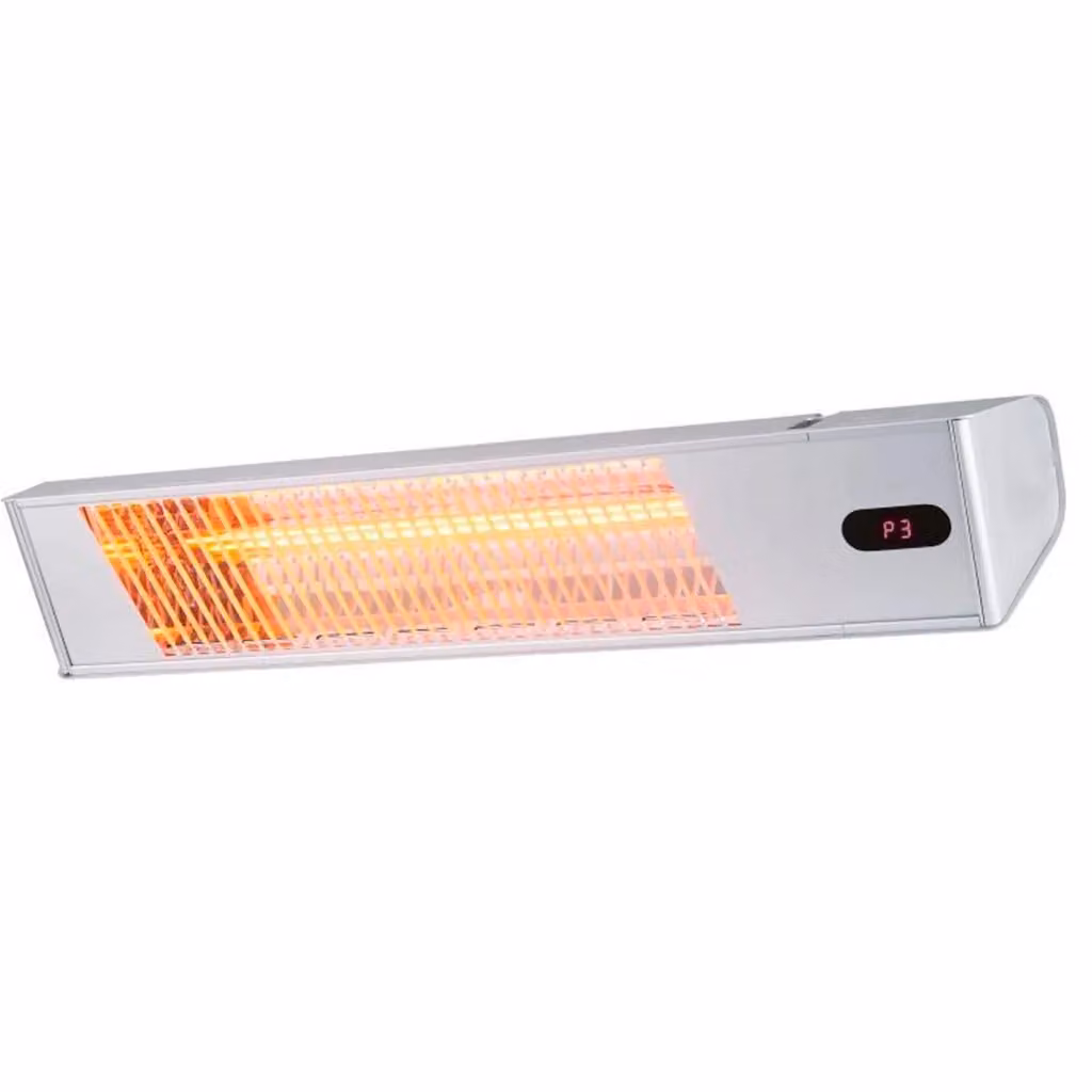 Riscaldatore Elettrico a Infrarossi Sined Caldo Ira Inox 2000 Grigio con Telecomando e Display LED – 2