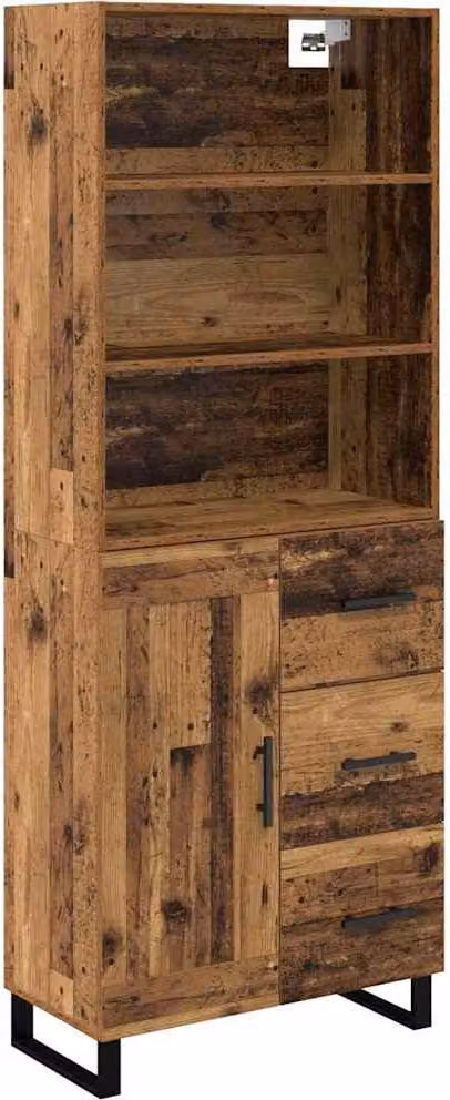 Credenza con cassetto 2 pcs Legno vecchio Legno multistrato