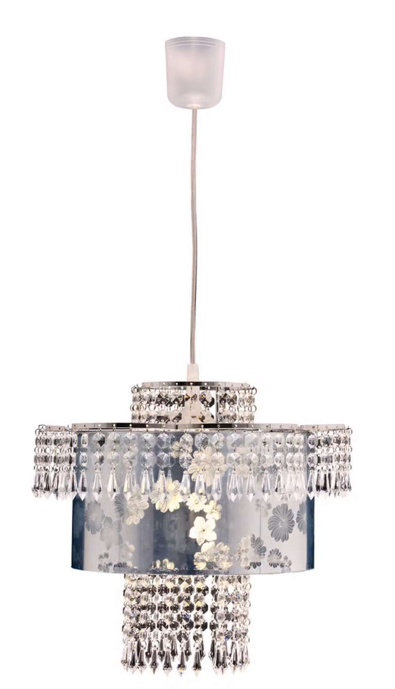 Lampada a sospensione in acrilico Näve; colore: cromo, 7048542
