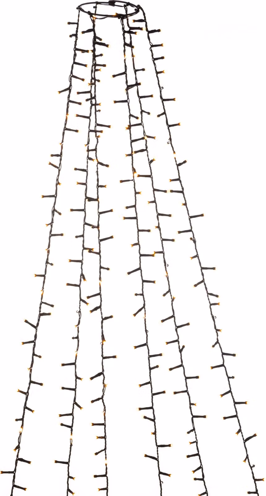 Coprialbero micro LED 400cm ambra smerigliata IP44 1080 diodi 6651-830