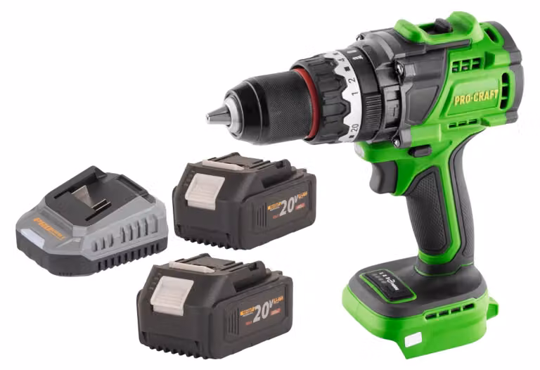 Avvitatore a percussione a batteria Procraft PA18ProBL-BB 20 V 180 Nm Brushless + 2x batteria 4,0 Ah + caricabatteria