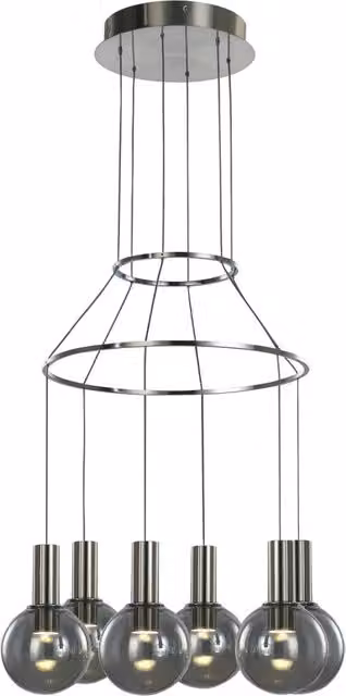Italux Aria Lampada a Sospensione LED 3000K Cromo con Vetro Trasparente – 1