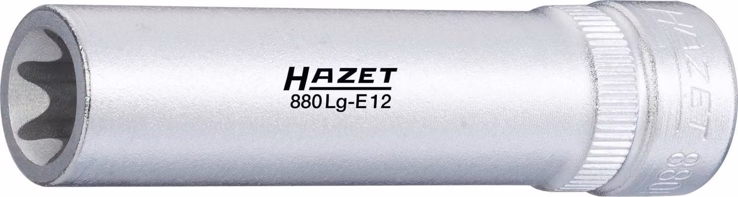 Inserto per chiave a bussola Hazet TORX® 880LG-E12 - Quadrato cavo 10 mm (3/8 pollici) - Esterno | 880LG-E12