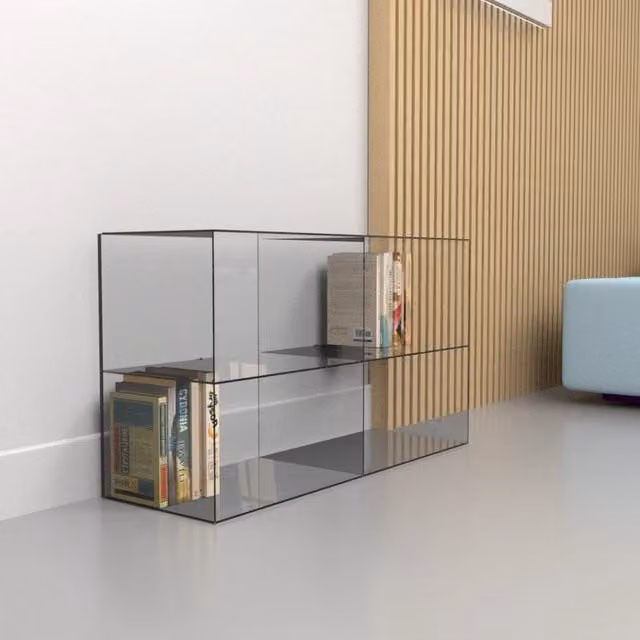 Mobile moderno in plexiglass trasparente TOP EVENTI STORE L 90 x P 30 x H 50 cm