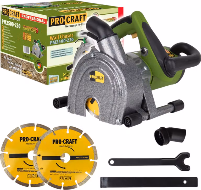 Scalpellatrice Procraft PM2500-230 1700 Watt 45 mm + 2x disco da taglio