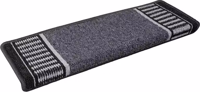 Tappetini per scale autoadesivi 15 pcs Antracite 65 x 21 x 4 cm