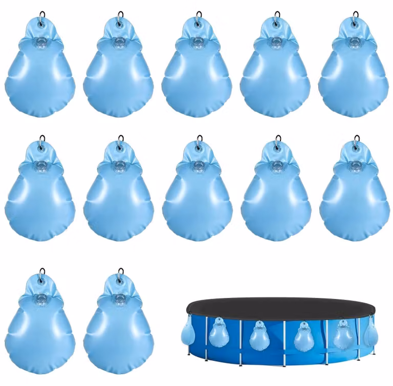 Elzusha - Sacchetti d'acqua per coperture di piscine, set da 12