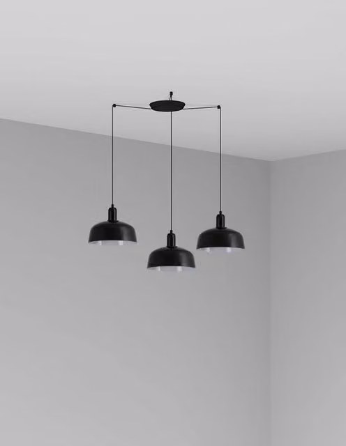 TATAWIN M metallo 3L Lampada a sospensione nera