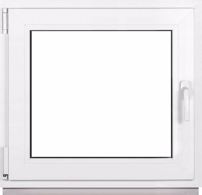 Finestra Framex per cantina Finestra in PVC bianca larghezza x altezza 75 x 70 cm (750 x 700 mm) doppia (32 mm) rotazione/inclinazione DIN sinistra - Premium - Tutte le misure