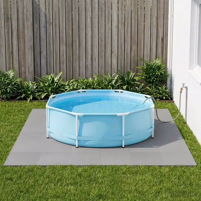 Tappetino per piscina 50 pz Grigio 18 m² Schiuma EVA 3433285