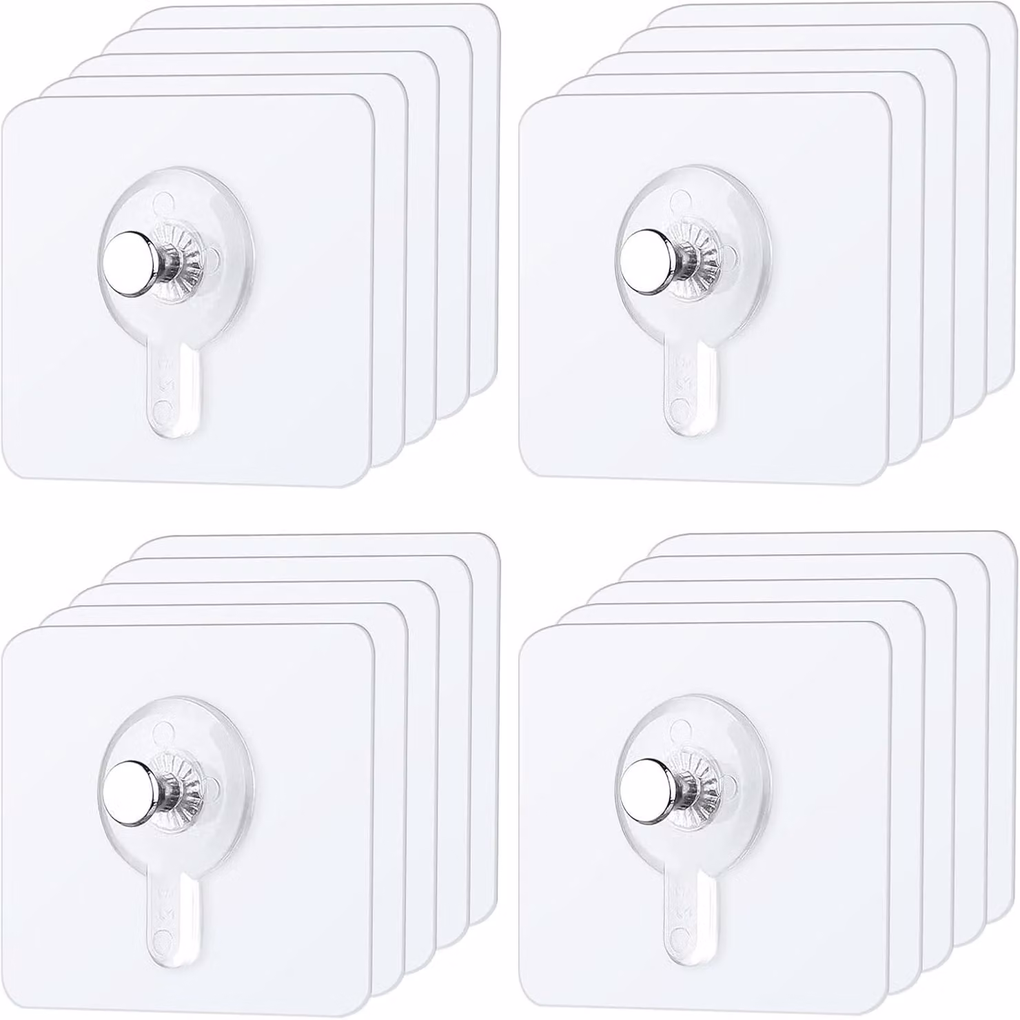 Ganci adesivi per foto - Set da 20 - Trasparente - Per appendere foto senza forare - Cornice adesiva per foto - Ganci per foto - Foto