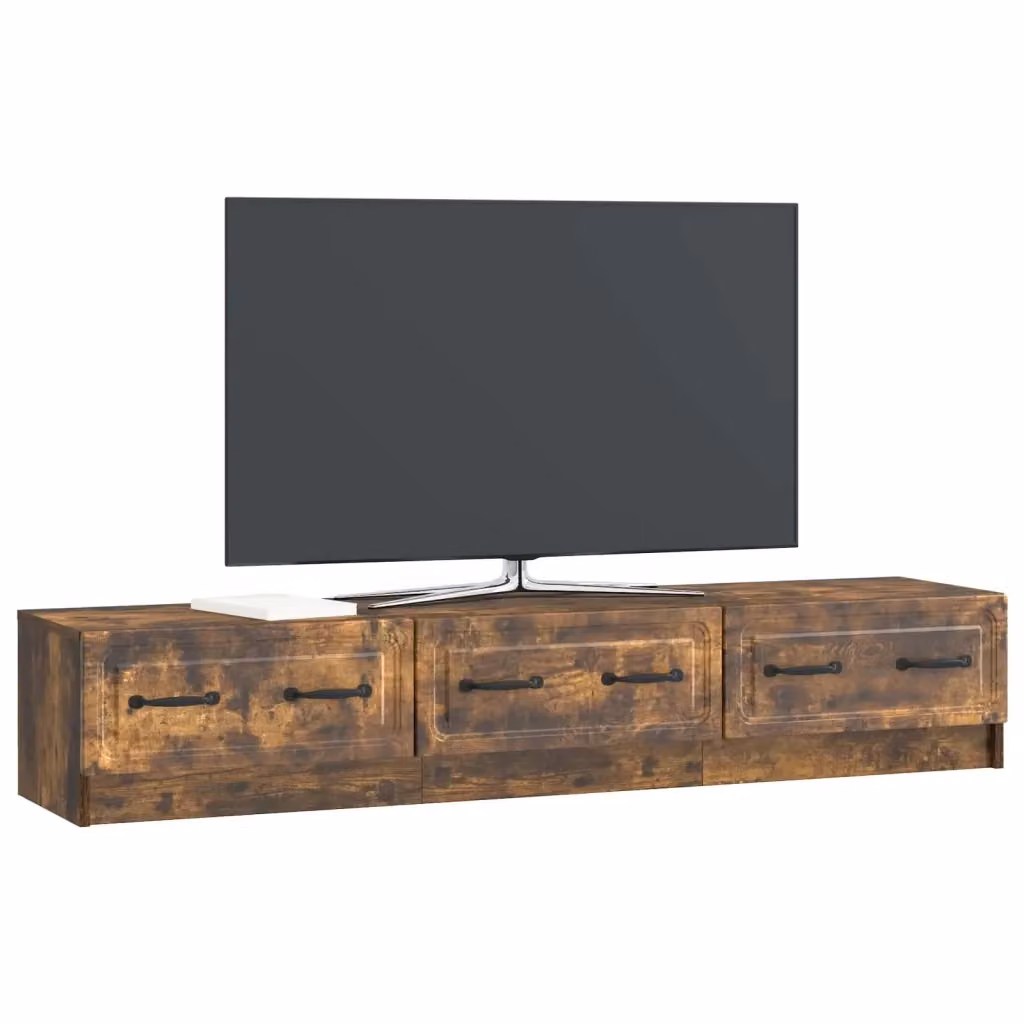 Mobile TV-Credenza Design In in Rovere Fumo, Legno, L: 147 cm, P: 34,5 cm, H: 27 cm – 2