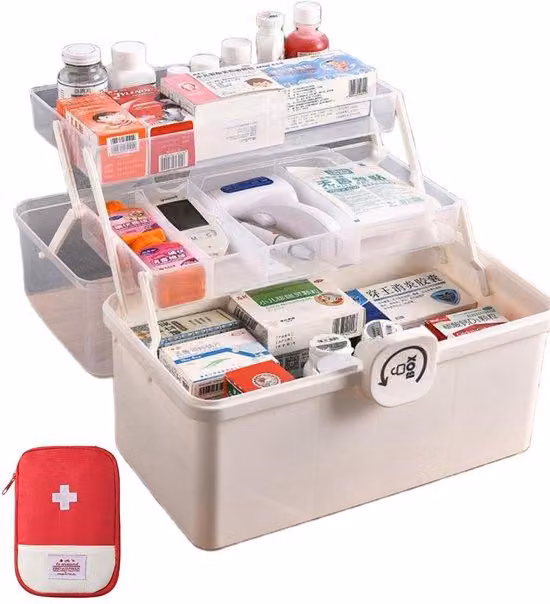 Azomor: contenitore multifunzionale a tre scomparti con maniglia per un utilizzo versatile