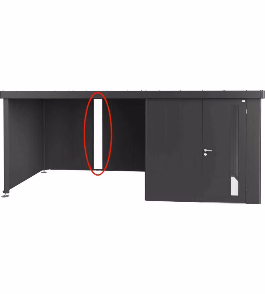 Pannello Luminoso Vetro Acrilico per Casetta Neo Grigio 28x207 cm