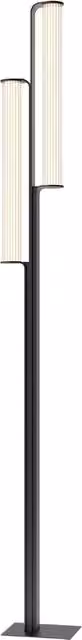 Lampione da esterno Vibia Class con LED dimmabile, colore nero e vetro trasparente