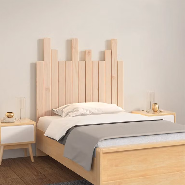 Testiera da parete vidaXL in legno massello di pino, L 82,5 x P 3 x H 80 cm