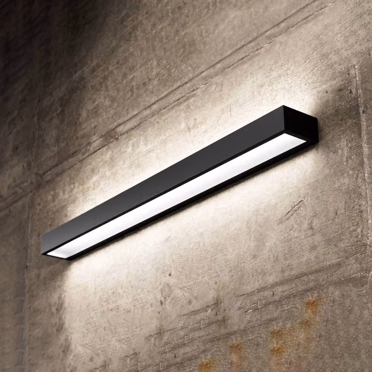 Applique da parete a LED Mera MCJ, Nero, Corridoio, Metallo, Moderno, Applique a LED